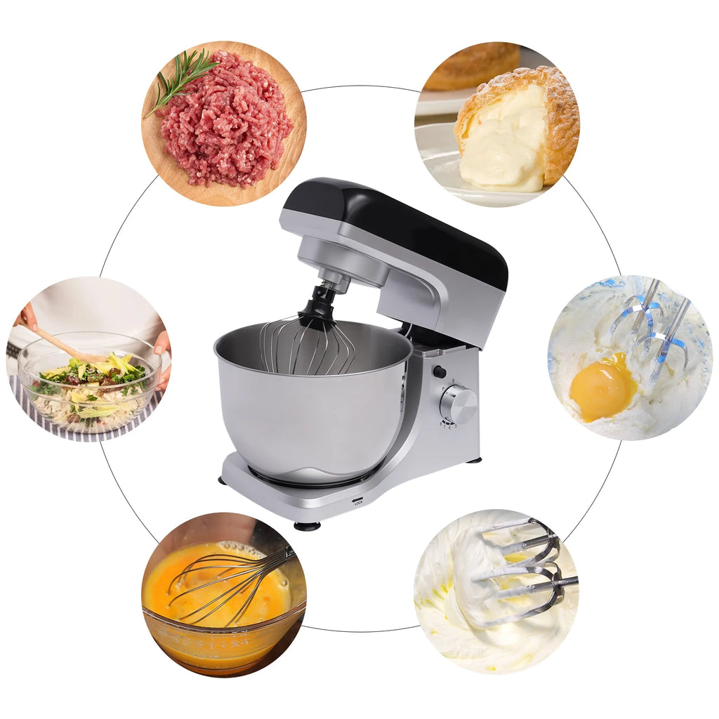 4.5L 1000W Electric Stand Mixer with Hook Attachments U817