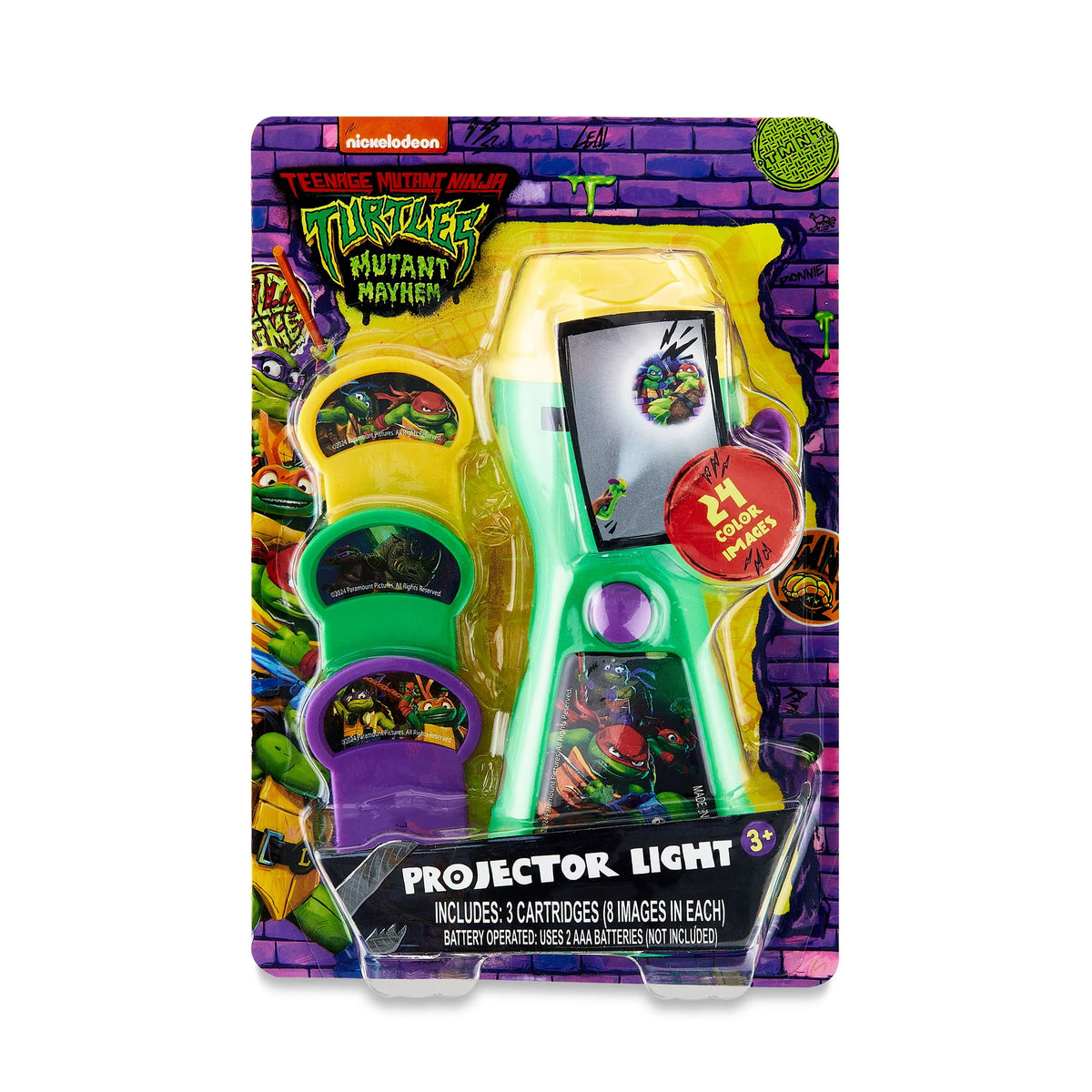 Projector Flashlight with 3 Plastic Slides L94450