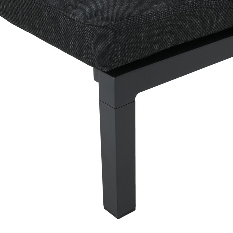 12-Piece Outdoor Aluminum Sectional Sofa Set in Black S226781