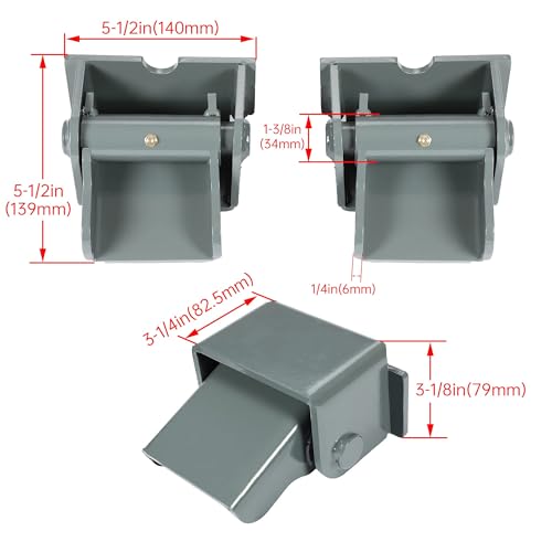 2Pcs Steel Dump Trailer Hinges with Grease Fitting M3826