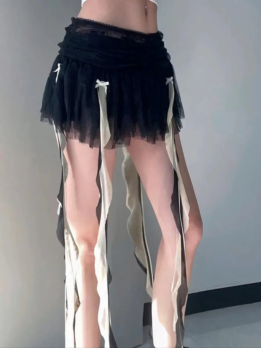 Dark Ribbon Mini Skirt R92700