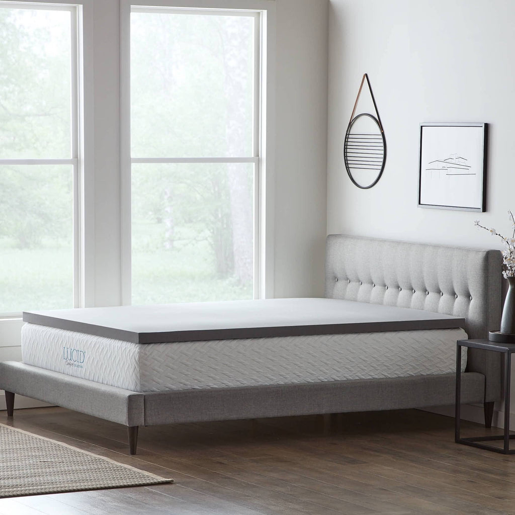 Gray Queen 4 inch Memory Foam Topper Z5307