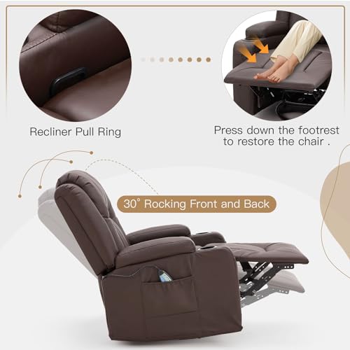 3 Pieces Black Leather Recliner Sofa Set P862