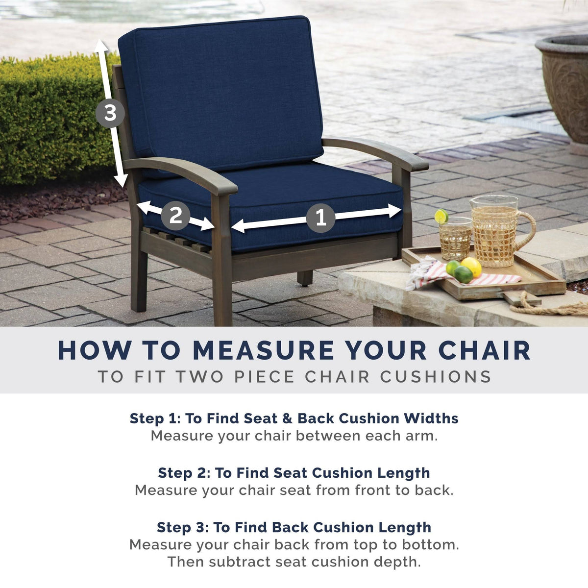 Cabana Stripe Outdoor Deep Seat Set K75870