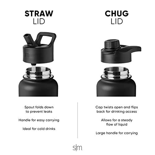 32oz Insulated Stainless Steel Water Bottle with Straw and Chug Lid K9162