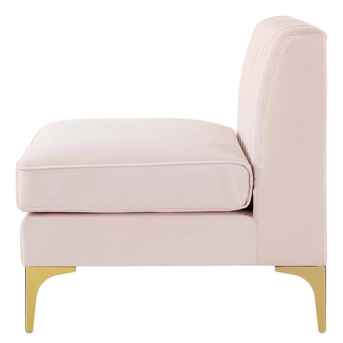 Pink Velvet 6-Piece Sectional Sofa P56804