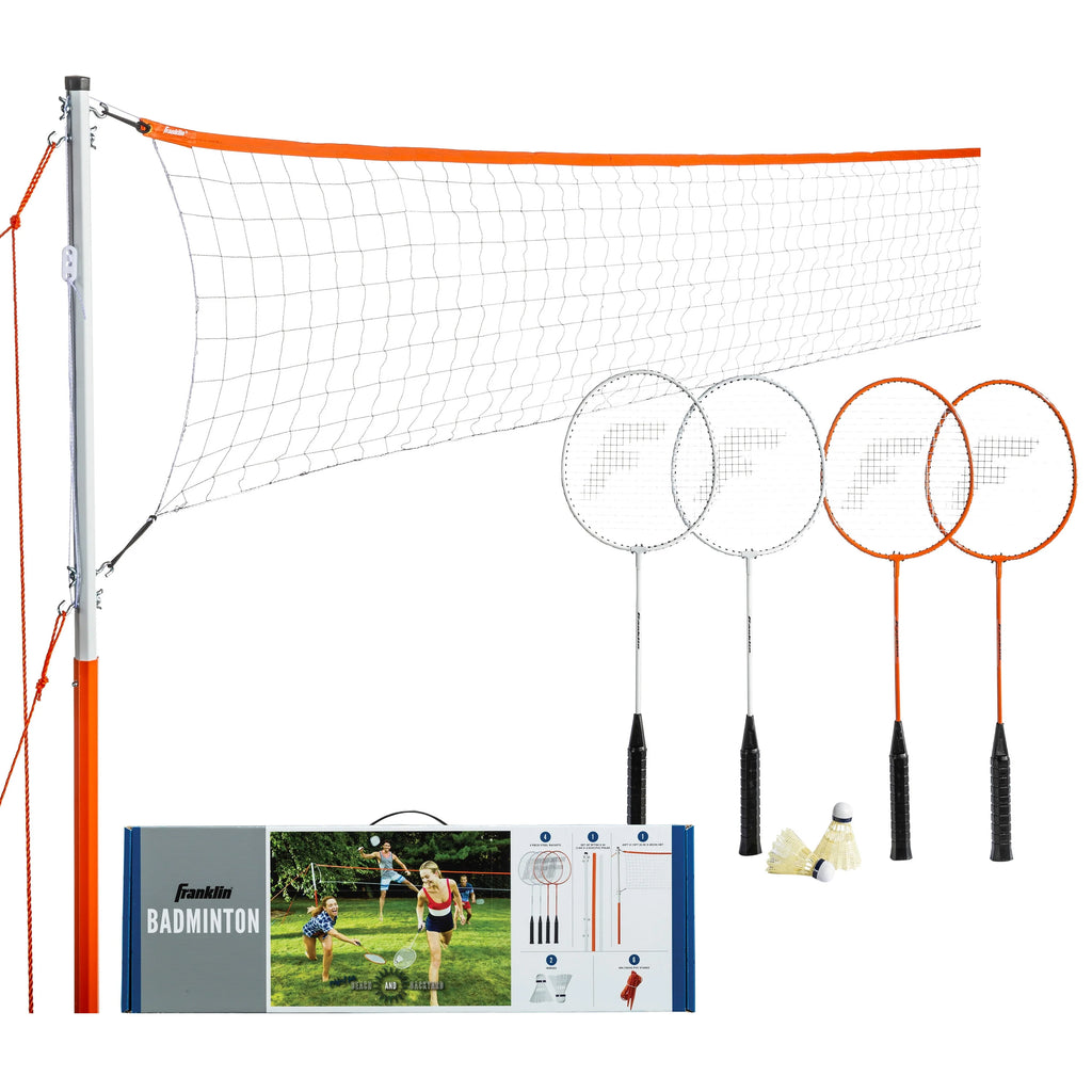 Badminton Net Starter Set with 4 Rackets and 2 Birdies B57106