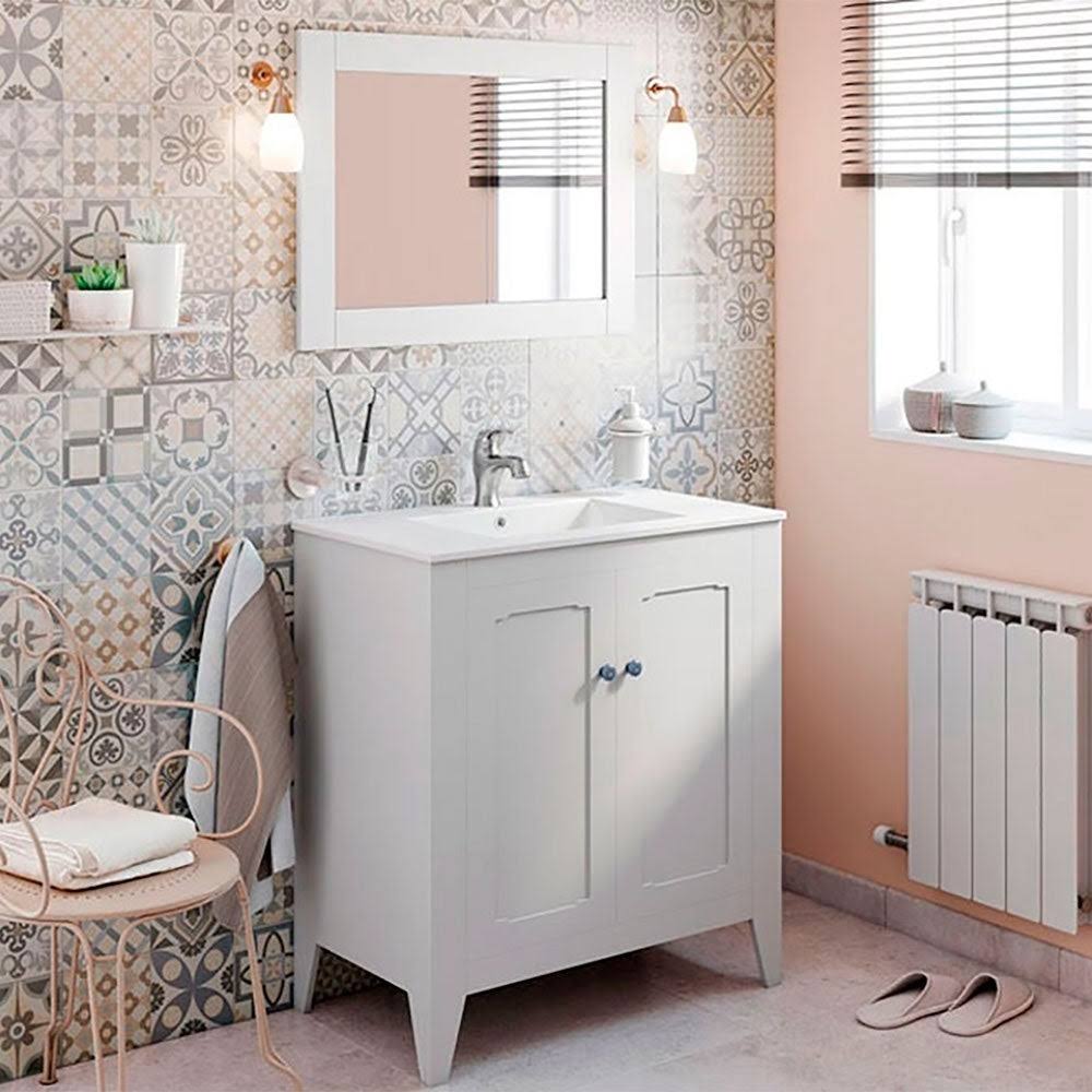 32x22 Grey Bathroom Vanity Cabinet Set with Ceramic Counter Top S21726