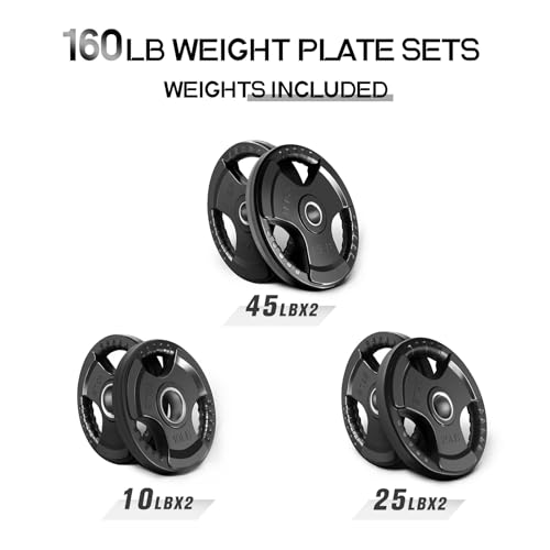 2.5-45 LB Olympic Rubber Grip Weight Plates S353
