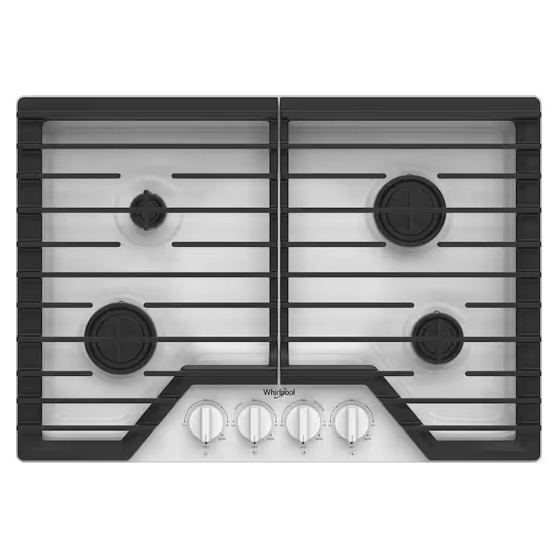 4-Burners Recessed Gas Cooktop in White R850