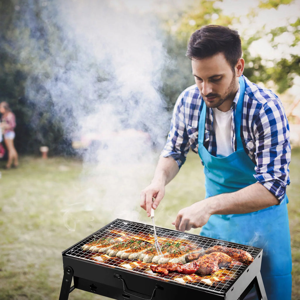 Charcoal Folding Portable Stainless Steel BBQ Grill H634