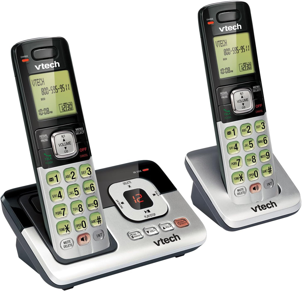 2-Handset Cordless Phone with Answering System V688