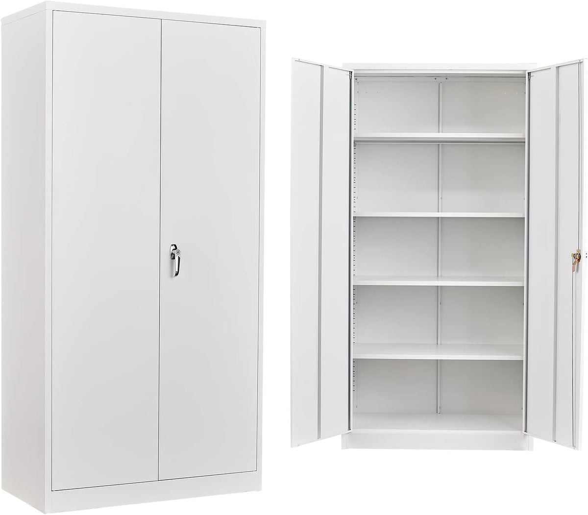 72'' Tall Metal Storage Cabinet with Locking Doors and 4 Adjustable Shelves V295070