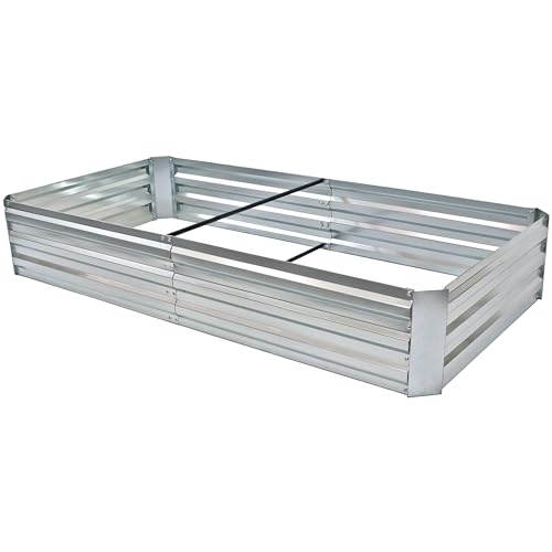 3 x 6 ft Galvanized Steel Rectangular Raised Garden Bed V76389