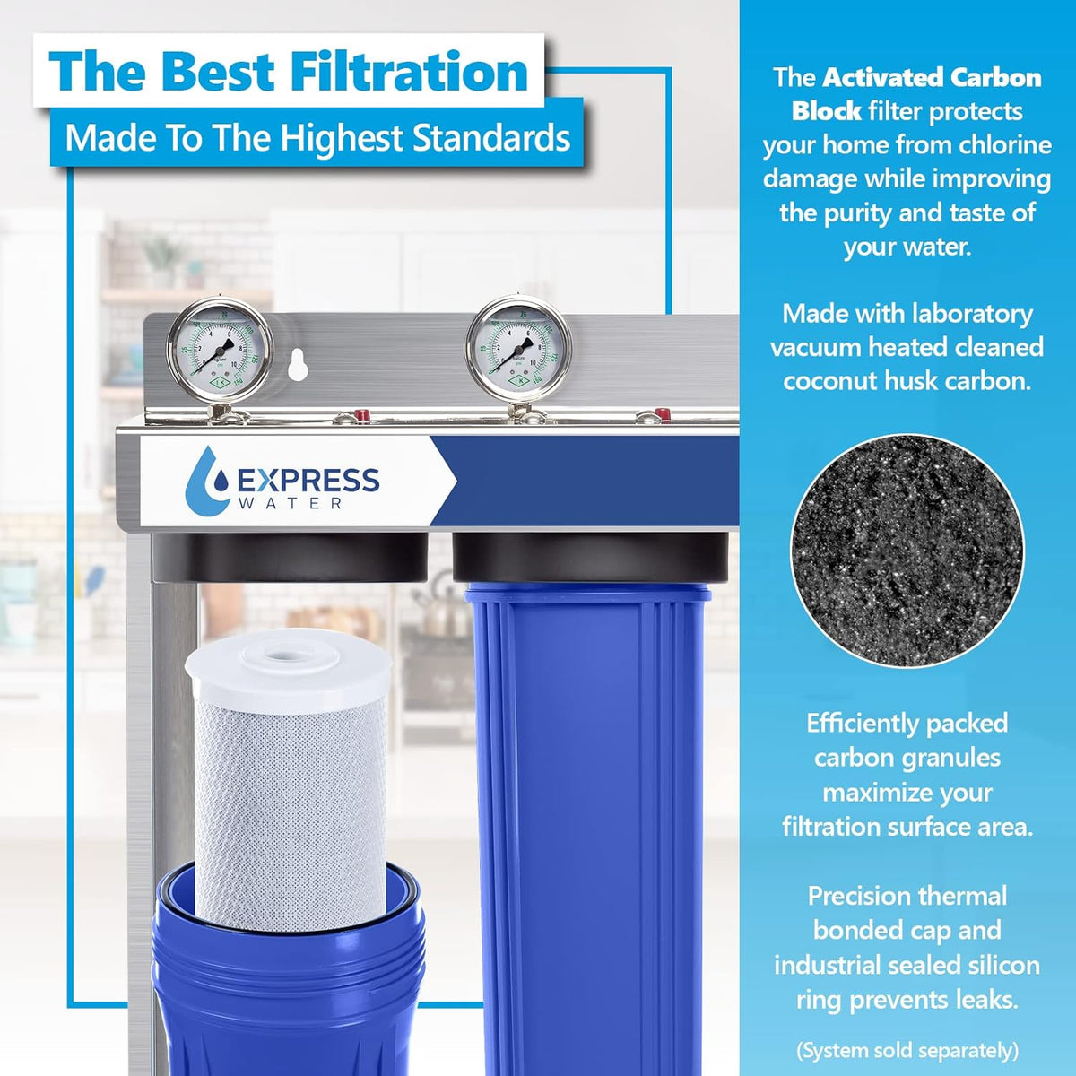 10 Pack Activated Carbon Block Water Filter 4.5" x 20" T449