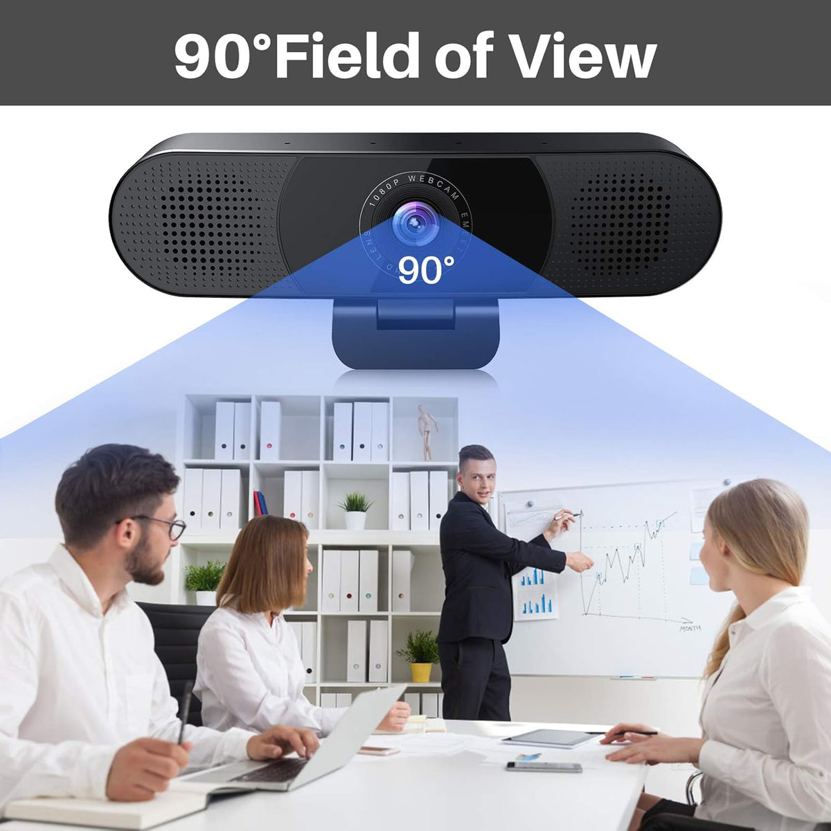 1080P Webcam with Microphone and Speakers E353707