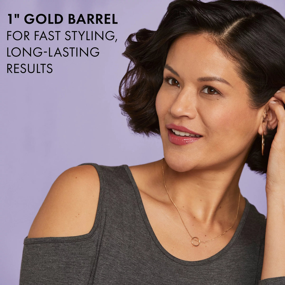Gold and Black 1" Curling Iron H287