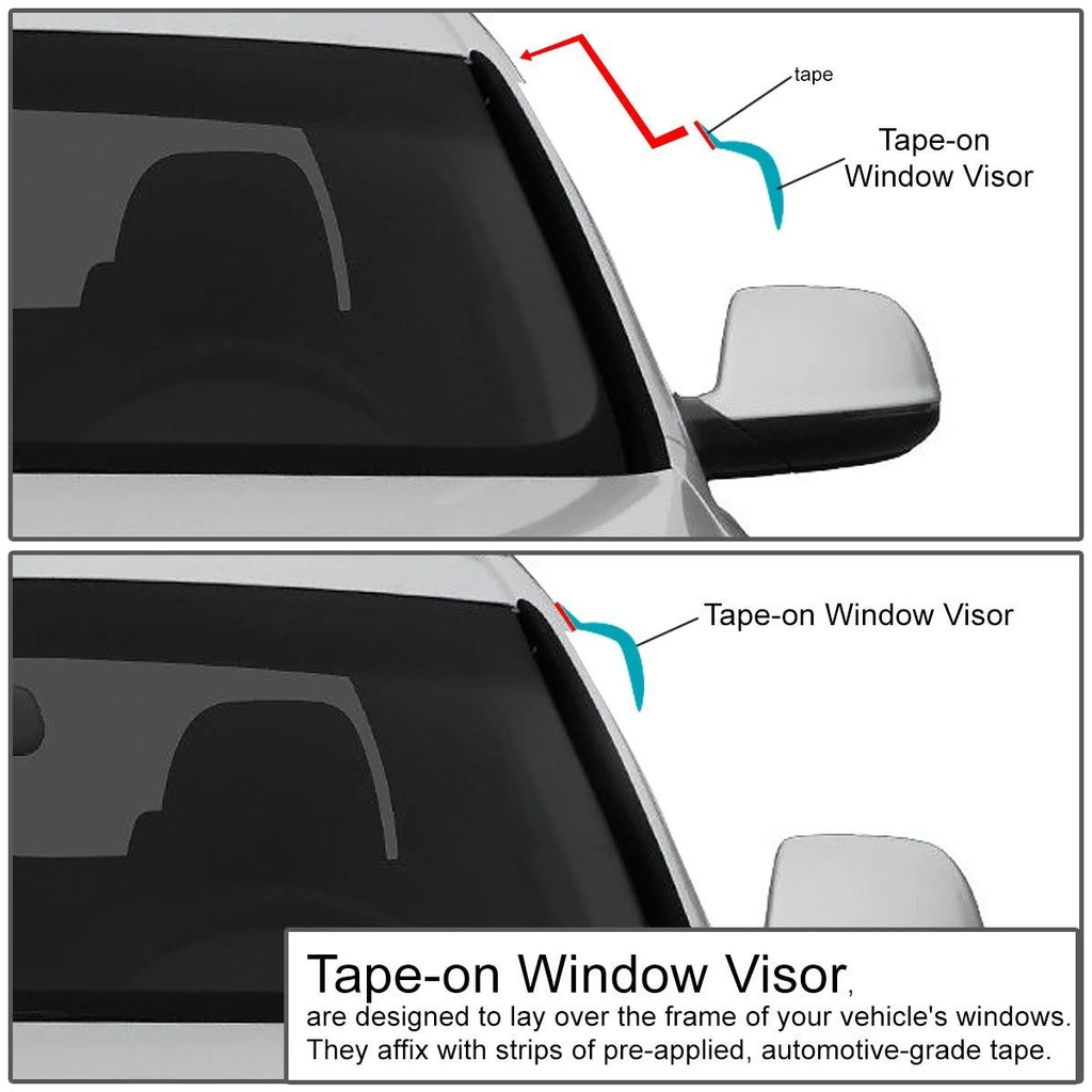 2pcs Dark Smoke Window Visor Deflector S437070