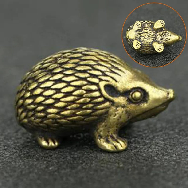 Brass Hedgehog Statue Home Decor Ornaments L520