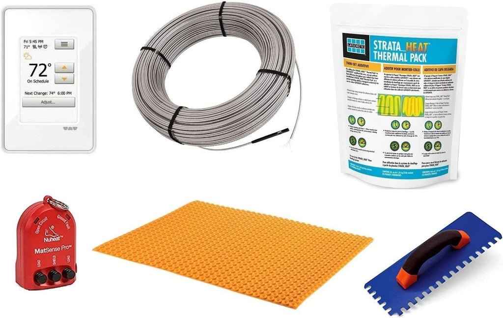 Floor Heating Kit 64 Square Feet with Thermostat U54809