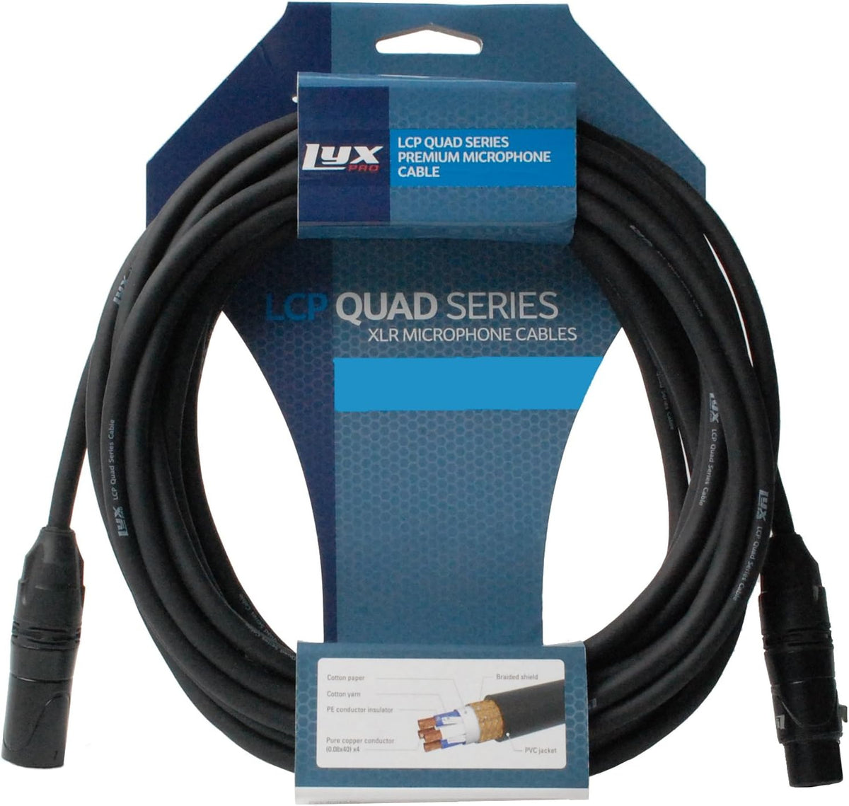 Black 100 ft XLR Microphone Cable R83250
