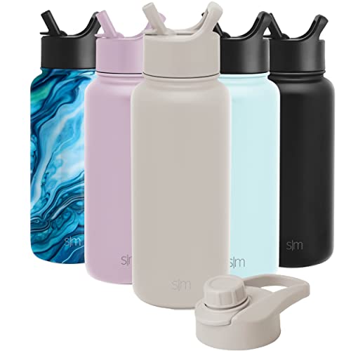 32oz Insulated Stainless Steel Water Bottle with Straw and Chug Lid K9162
