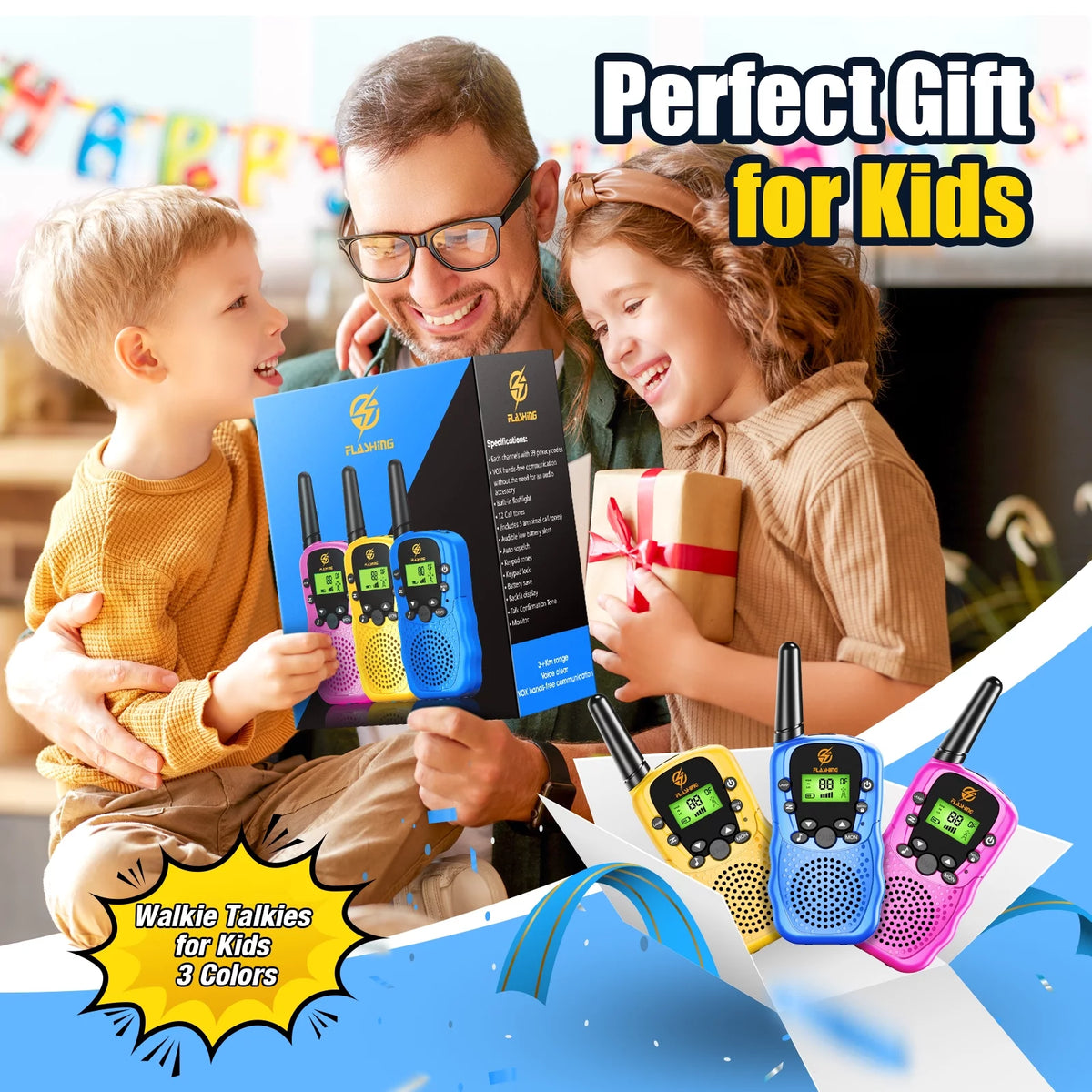 Kids Walkie Talkies 3 Packs 22 Channels Y85460