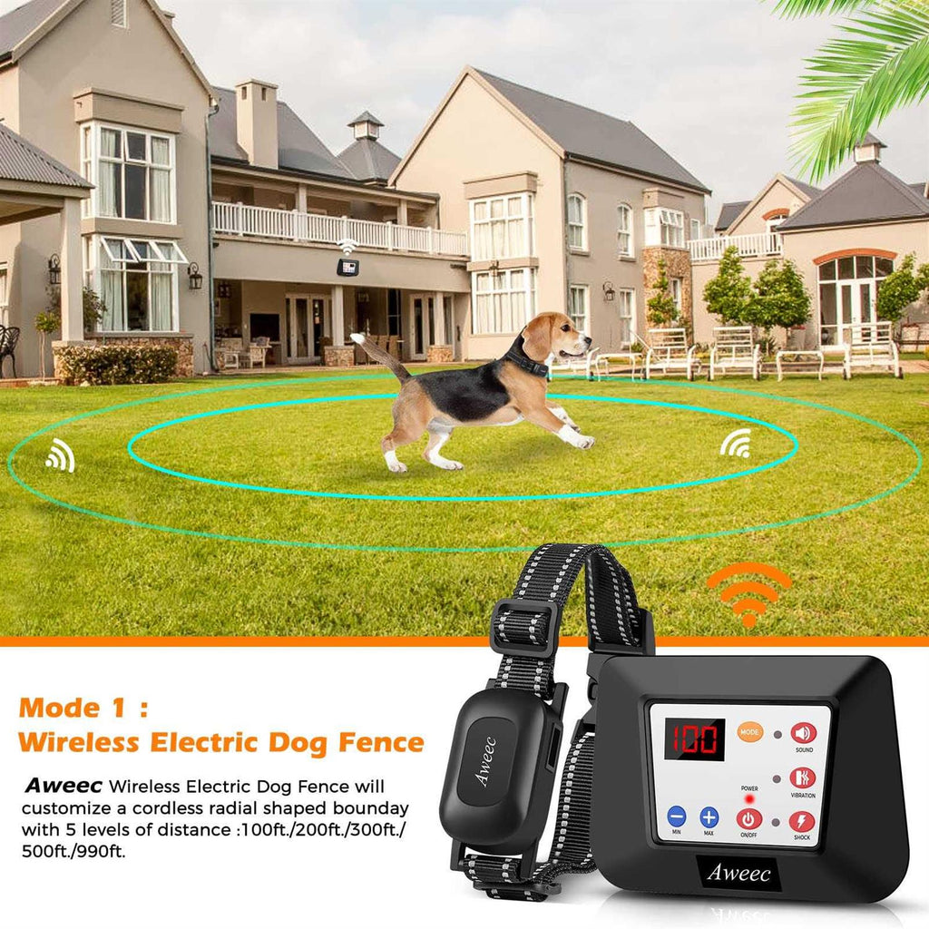 Wireless Dog Fence System Electric Fence with Training Collar R232141
