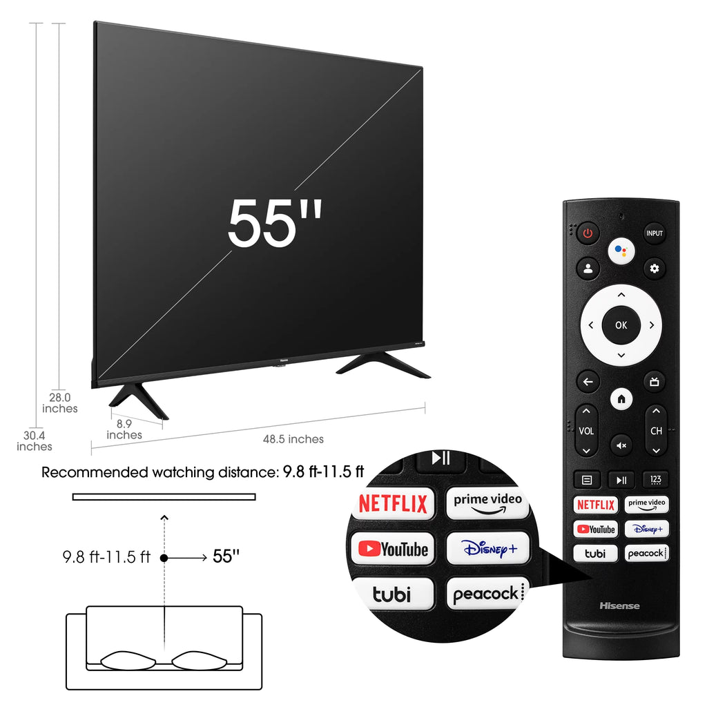 55-Inch 4K UHD Google Smart TV F656