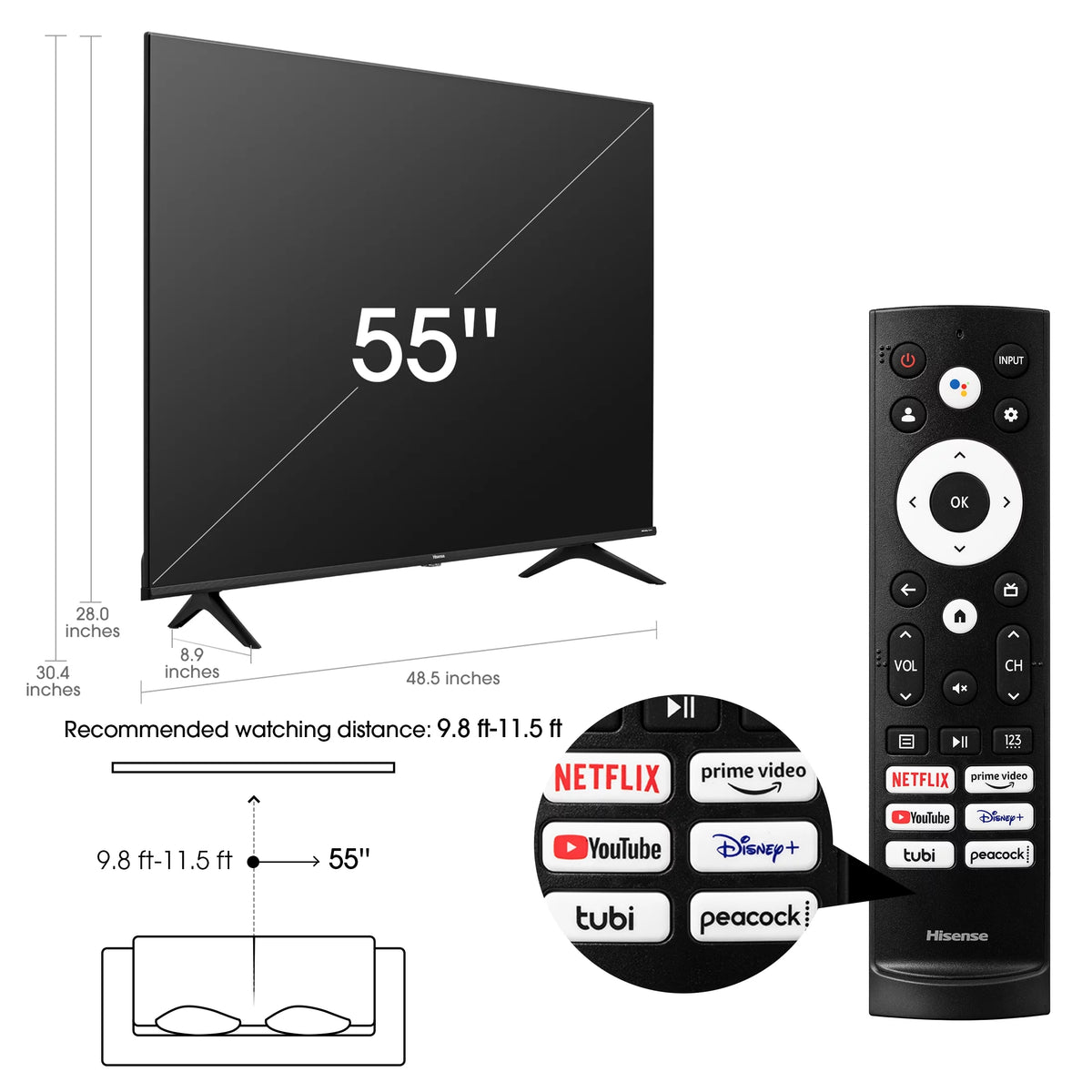 55-Inch 4K UHD Google Smart TV F656