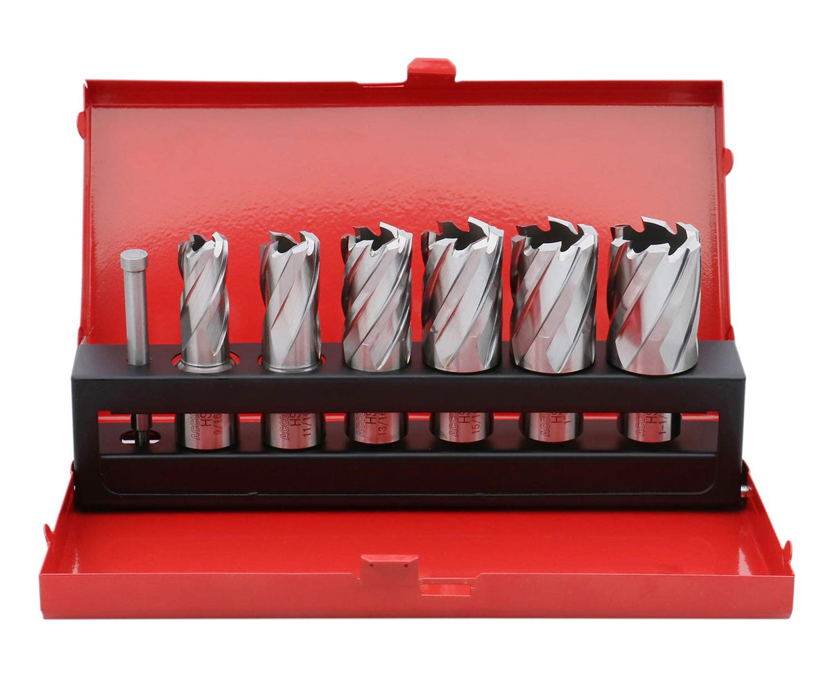 6 Pc Hss Annular Cutters with Pilot Pin D244