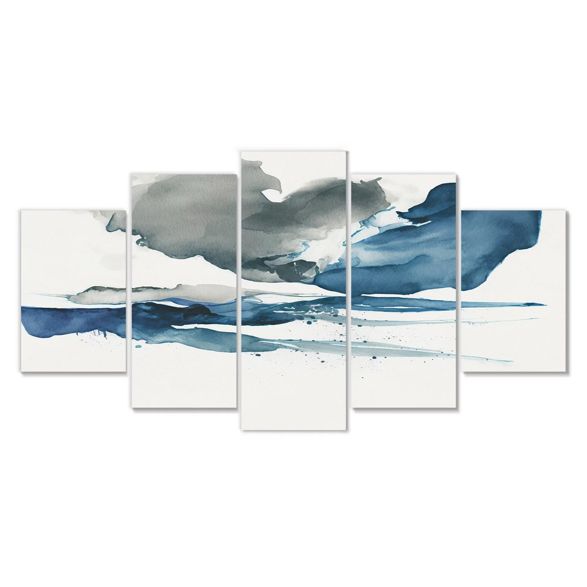 Abstract Liquid Ink Multipanel Wall Decor 48 In. Wide X 28 In. High C41770