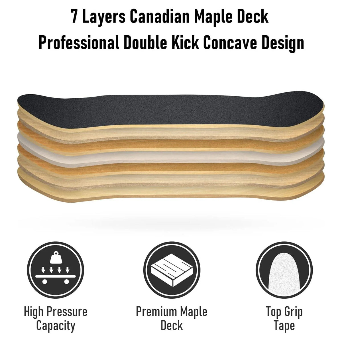 31"x8" Maple Complete Skateboard A28773