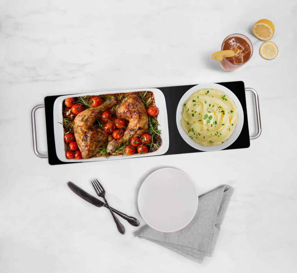 Electric Warming Tray with Black Tempered Glass Top K8555