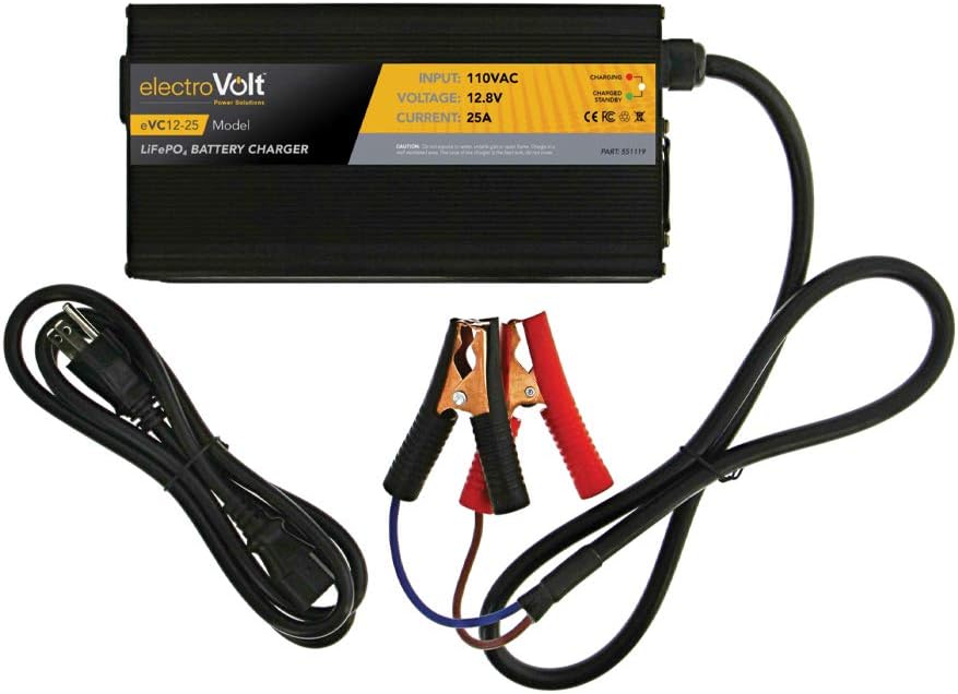 12.8V Li-ion LiFePO4 Battery Charger with Alligator Clips L351