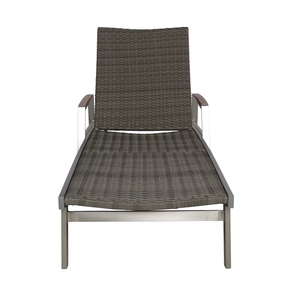 Outdoor Wicker and Aluminum Chaise Lounge T21805