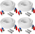 4 Pack 100FT White BNC Video and Power Security Camera Cables Y9196
