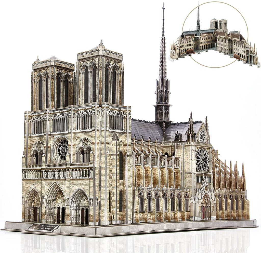 3D Puzzle Notre Dame de Paris Cathedral Model Kit, 293 Pieces B859548