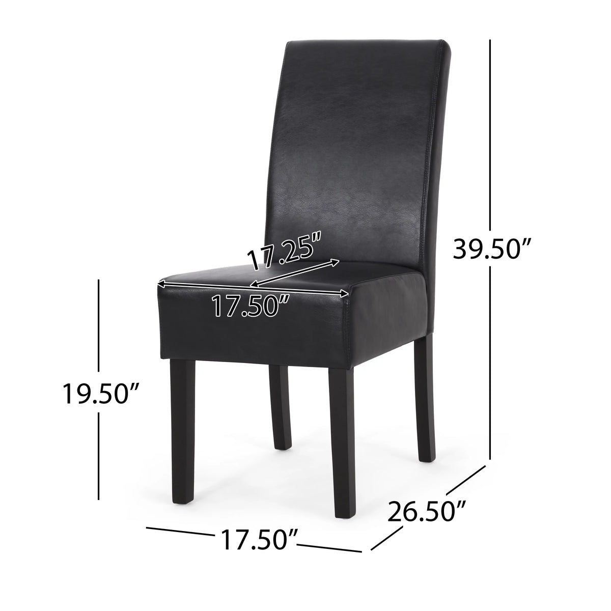 Faux Leather Upholstered Dining Chairs Set of 6 Q283