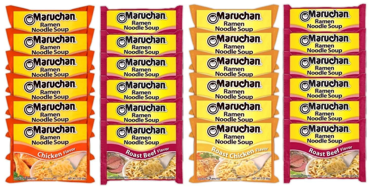 Instant Noodle Soup Variety Mix 24 Packs 4 Flavors M61468