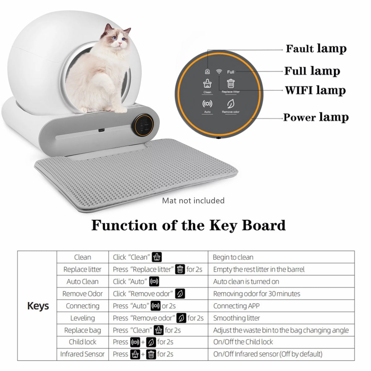 Automatic Self Cleaning Cat Litter Box with App Control X5600