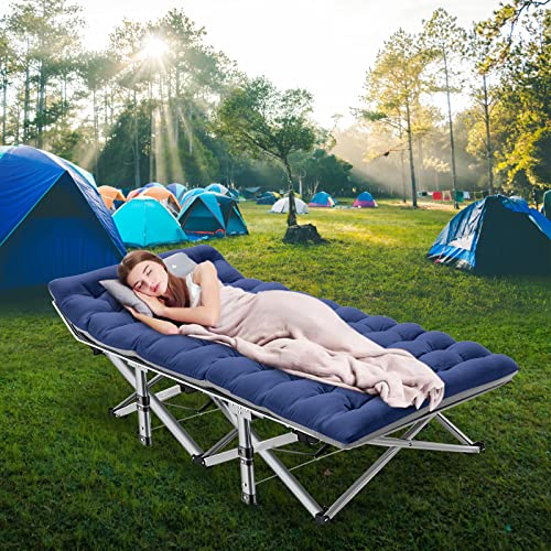 Extra Wide Heavy Duty Folding Camping Cot with Carry Bag Z3798