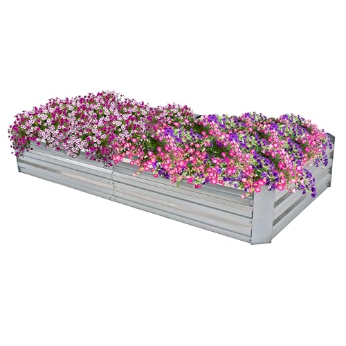 3 x 6 ft Galvanized Steel Rectangular Raised Garden Bed V76389
