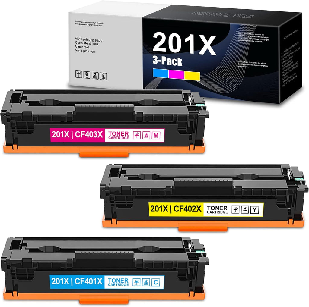 Compatible CF401X CF403X CF402X Toner Cartridge Replacement 3 Pack B8050