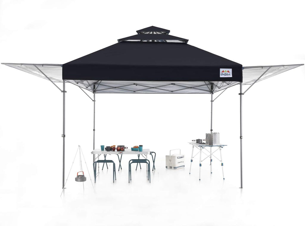10x17 Instant Pop Up Canopy with Ventilation and Adjustable Dual Half Awnings I107