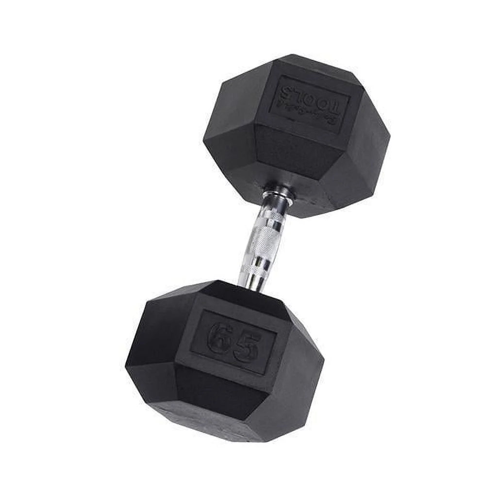 Rubber Coated Hex Dumbbells 55 lb X39113