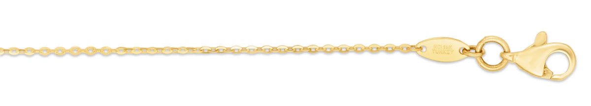 14K Yellow Gold Cactus Necklace 18in O27123