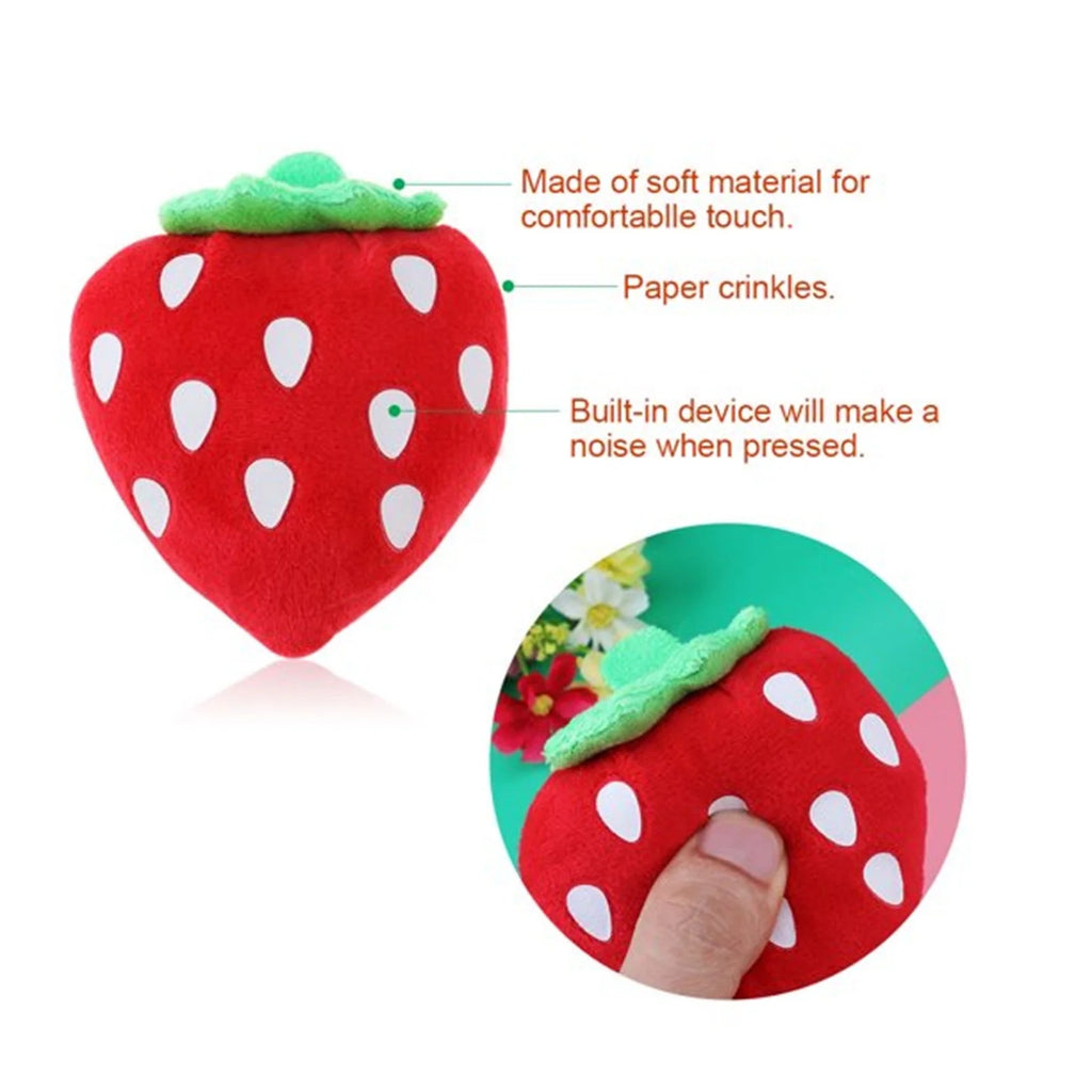 5 Pack Dog Squeaky Toys Plush Fruits Snacks and Vegetables Dog Toys S633332