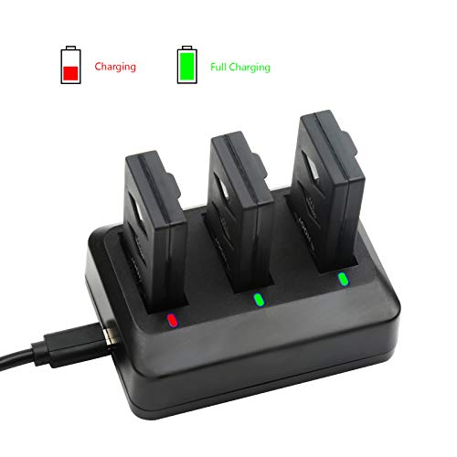 3 Pack 660mAh Rechargeable Battery with Charger C20997