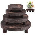 3 Pcs Wood Plant Stand T871